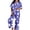 Blue, variant on Halloween Pjs Women 2 Piece Short Sleeve Lapel Graphic Print Buttoned Top And Pants Loungewear Women's Sleepwear XL