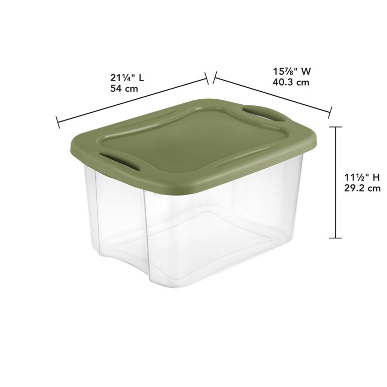 Sterilite EZ Carry 40-Quart Storage Bin, Green photo 2