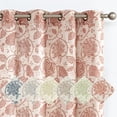 thumbnail image 1 of JINCHAN Linen Floral Printed Curtains Grommet Top Scroll Medallion Design Drapes Retro Window Curtain 2 Panels for Living Room Red on Beige W50 x L96, 1 of 7