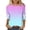 Sky Blue, variant on Boho Tops for Women Vintage Tie Dye Pattern 3/4 Sleeve Round Neck Blouse Tees Tshirts Fall Tops My Items