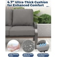 thumbnail image 4 of YODOLLA 4-Piece Patio Furniture Set with Rocking Chairs, Metal Conversation Set with Coffee Table, Light Gray, 4 of 6