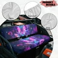 thumbnail image 6 of FKELYI Vintage Purple Flower Butterfly Starry Print Mule Bench Seat Cover 2 Pcs Set Dustproof UTV Seat Cover Compatible with Kawasaki Mule 600/610 Seats Protector Decor, 6 of 7