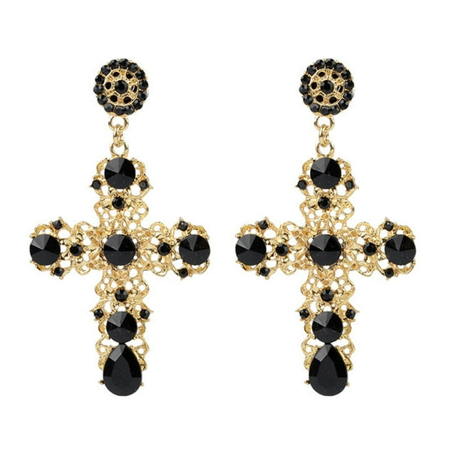 Personality Romantic Retro Diamond Luxur Metal Earrings Ladies Jewelry Gift