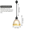 thumbnail image 2 of Kiven H-Type track lighting pendants,Modern h track pendant lights with Glass Globe,1-Light Track Lighting Fixture for Kitchen Island Hallway Restaurant,Black Socket, 2 of 7