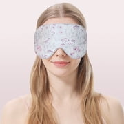 Aroma Season Sleep Mask Satin Silky Eye Cover Blindfold Night Eyeshade for Men & Women(Silver)