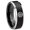 Black 2 Tone Beveled Edge, variant on U.S. Army Beveled Edge Brush Black 2 Tone Tungsten Men's Ring 10MM