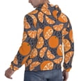 thumbnail image 6 of Lsque Various Oranges Pattern Casual Men's Hoodie,Hooded Sweatshirt with Kangaroo Pocket,Pullover Hoodie-Large, 6 of 7