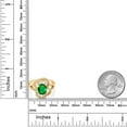 thumbnail image 3 of Gem Stone King 18K Yellow Gold Plated Silver Green Nano Emerald Women Ring (2.32 Cttw, Oval 9X7MM, Size 8), 3 of 3