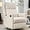 Beige, variant on BISHE Swivel Rocking Chair Glider Recliner, Cotton Linen Upholstery with Adjustable Back & Footrest for Living Room, Nursery, Bedroom, Indoor Spaces, Light Gray