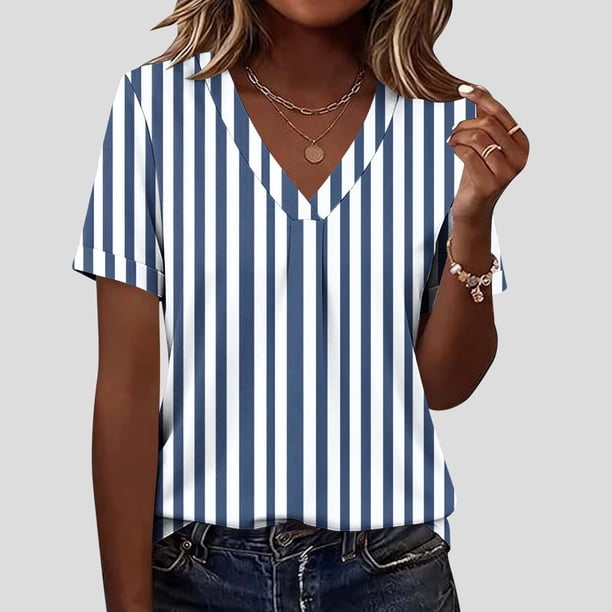 TaTaai Printed Tunic Soft Comfortable Women's Fashion V-Neck Short Sleeve Loose Casual Business Spring Summer 2026 Versatile Top Gift