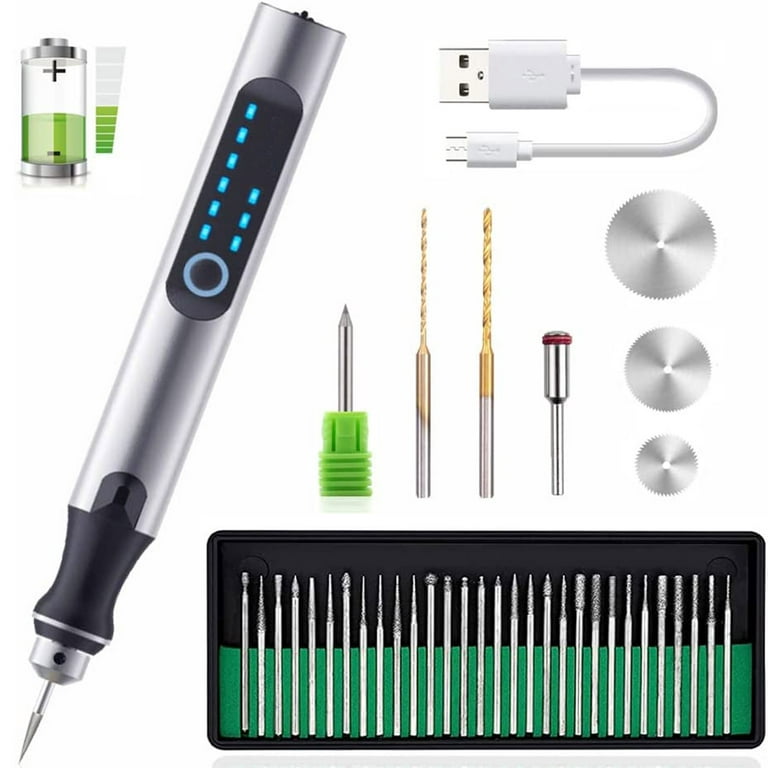 Jewelry Engraver Pen for Hand Held Engraving Tools with LED Spotlight