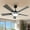 Black, variant on Uforic Farmhouse Ceiling Fans with Lights and Remote & App, 52 Inch Indoor Chandelier Black Ceiling Fan with Light & Compatible with Alexa