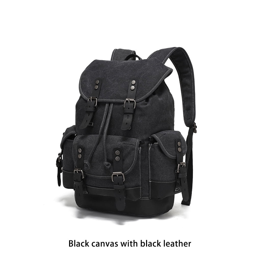 Black canvas backpack hotsell