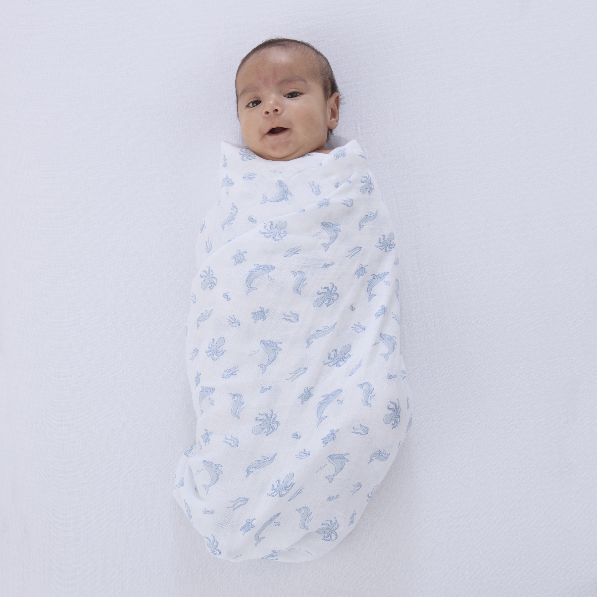 Parent's Choice Muslin Swaddle Blankets 3-Pack, 47x47 Ocean Blue photo 6