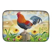 Absorbent Dish Drying Mat for Kitchen Counter Rooster At Dawn Dish Drying Mat PRS4038DDM