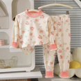 thumbnail image 2 of ITSAME Girls Outfit 2-Piece Long Sleeve Crewneck Pullover and Pants Cartoon Print Comfy Loungewear Set Size 7, 2 of 5