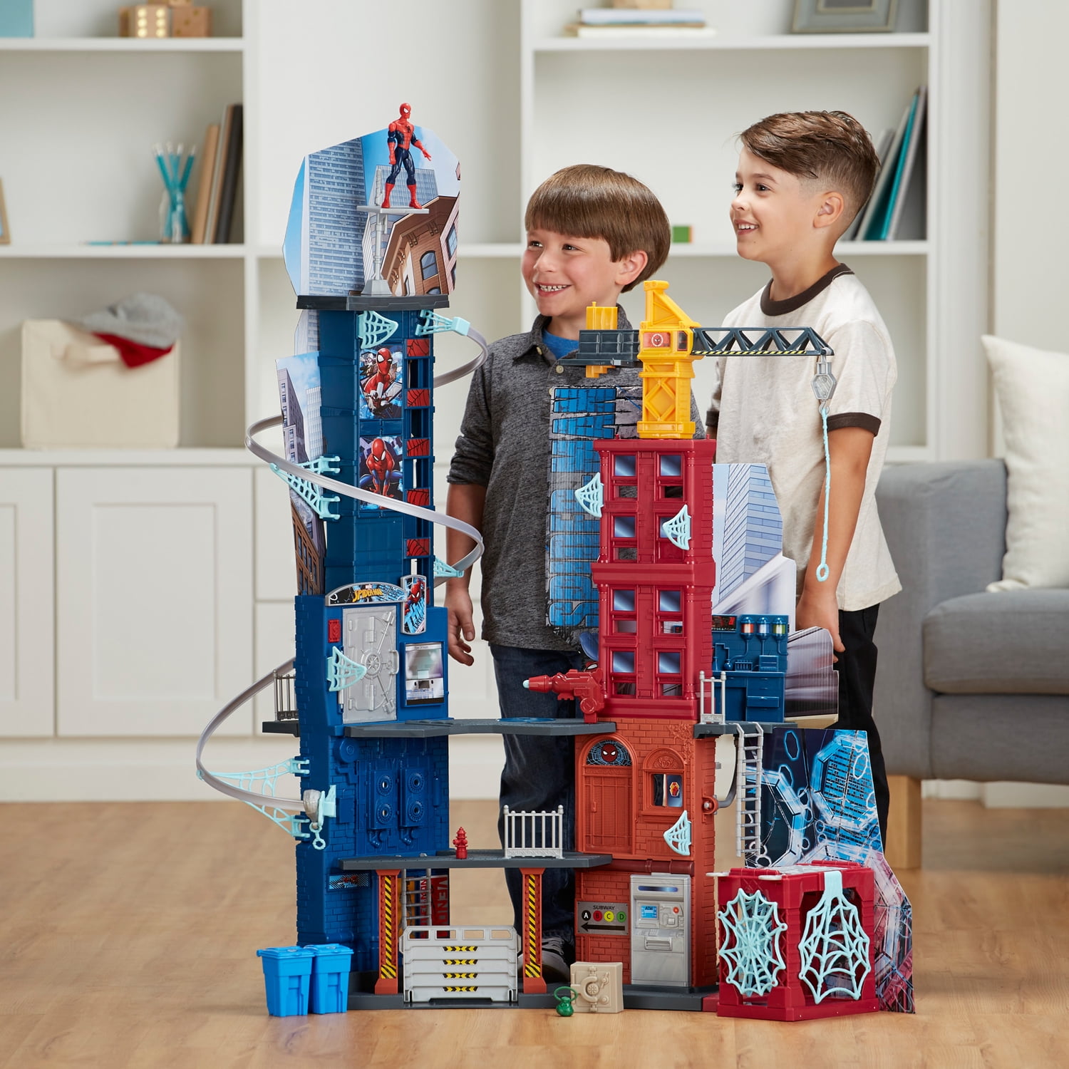 spider man mega city playset walmart