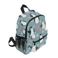 thumbnail image 2 of FORMRS School Backpack with Front Zippered Pocket 12" Student Travel Daypack, Blue Cartoon Penguins Pattern, 2 of 6