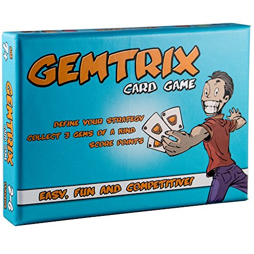gEMTRIX CARD GAME juego de cartas para niños, niños, adolescentes, adultos, familias, niños o niñas, juego de cartas perfecto para vacaciones de campamento y noche de juegos con amigos por SABOgAMES Sabogames 64422100