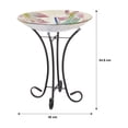 thumbnail image 3 of Mainstays Pink Dragonfly Glass Birdbath, 3 of 3
