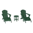 thumbnail image 3 of WestinTrends Dylan Outdoor Adirondack Chair With Ottoman And Side Table 5-Piece Set, Dark Green, 3 of 17