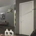 thumbnail image 6 of Modern Solid Interior Pre-Hung Door with Handle | Planum 0010 White Silk | Single Regural Panel Frame Trims | Bathroom Bedroom Sturdy Doors-24" x 80", 6 of 6
