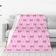thumbnail image 1 of Balery Pink bows Manta de Felpa Suave y Acogedora – Cobija de Franela Aterciopelada para Cama, Lavable y Cálida para Sofá, Mascotas, Transpirable-40"x30", 1 of 7