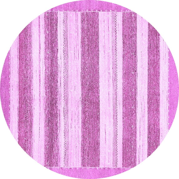 Ahgly Company Indoor Round Solid Purple Modern Area Rugs, 6' Round