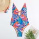 thumbnail image 4 of Gibobby Trajes de Baño Mujer Completo Traje de baño con tirantes para mujer, nuevo traje de baño, monos de Bikini florales sexis(Morado,G), 4 of 5