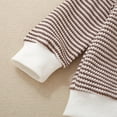 thumbnail image 6 of Jalioing Kids Striped Knit Tops Crew Neck Long Sleeve Pullover Sweaters with Pocket Boys Girl Cute Sweater Shirts, 6 of 9