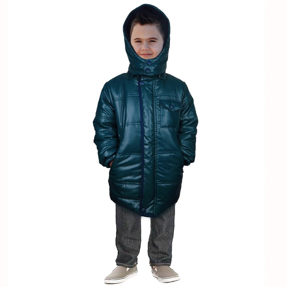 Boys Winter Parka Water Resistant Hooded Puffer Fleece Lined Jackets Coats