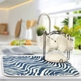 thumbnail image 5 of Dish Drying Mat Kitchen Pad Large Counter Absorbent Dish Mats Drainer Digital Blue Zebra Stripes, 5 of 8