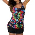 thumbnail image 3 of Women‘s Plus Size Tankini Swimsuits Two Piece Bathing Suits Tummy Control Swimwear Top With Boyshort, 3 of 8