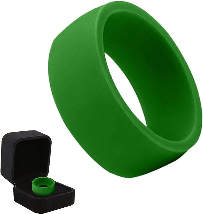 Wildfire Ring Personalized Broad Silicone Wedding Ring with Ring Box