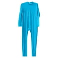 thumbnail image 2 of Adult Spandex Turtleneck Bodysuit Long Sleeve Invisible Zentai Suit for Dancewear & Halloween (Sky Blue 150), 2 of 3