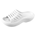 thumbnail image 5 of Dakaela Women's Cloud Slide Sandals with Arch Support Plantar Fasciitis Orthotic Open Toe Sport Slippers Comfortable Non Slip Indoor Outdoor Shoes Size 6 7 8 White, 5 of 6