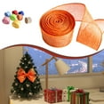 thumbnail image 2 of Sunxin Gift Wrapping Paper Holiday Decorations Featuring Cotton Like Ribbons Bows of 5Cm Wide Fabric Strips Available in Multiple Colors., A Roll of Ribbon, 2 of 9