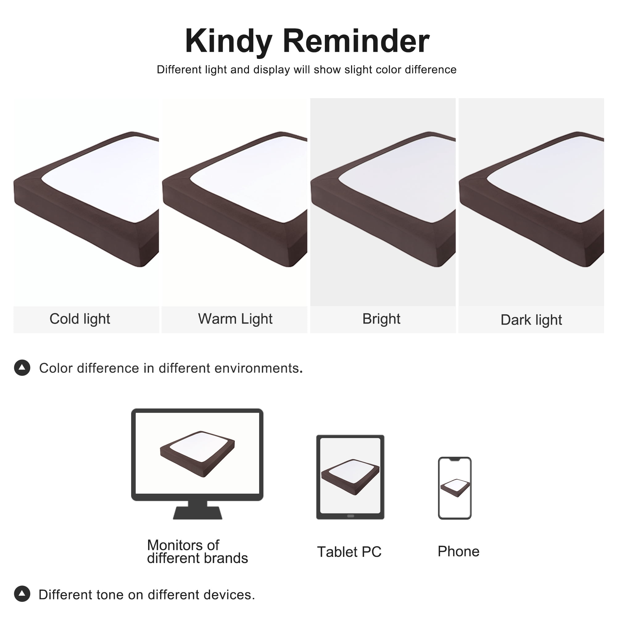 Unique Bargains Box Spring Cover Wrap Around 4 Sides Stretchy King Brown