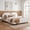 White+Wood+Fabric+Bedroom, variant on HMYG Extra Thick Upholstered Platform Bed Frame with Luxury Split Headboard,Teddy Fleece Fabric,800 lbs Heavy Duty,Easy Assembly,White,King