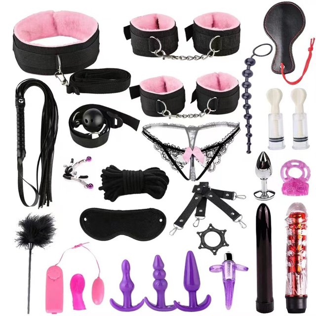 Sex set toy sm set para parejas adultos 26Pcs Sex Set Toy PU Leather Bundled Tying Set SM Set para parejas Adultos Traje sexy para parejas Gameplay ANGGREK GF1035