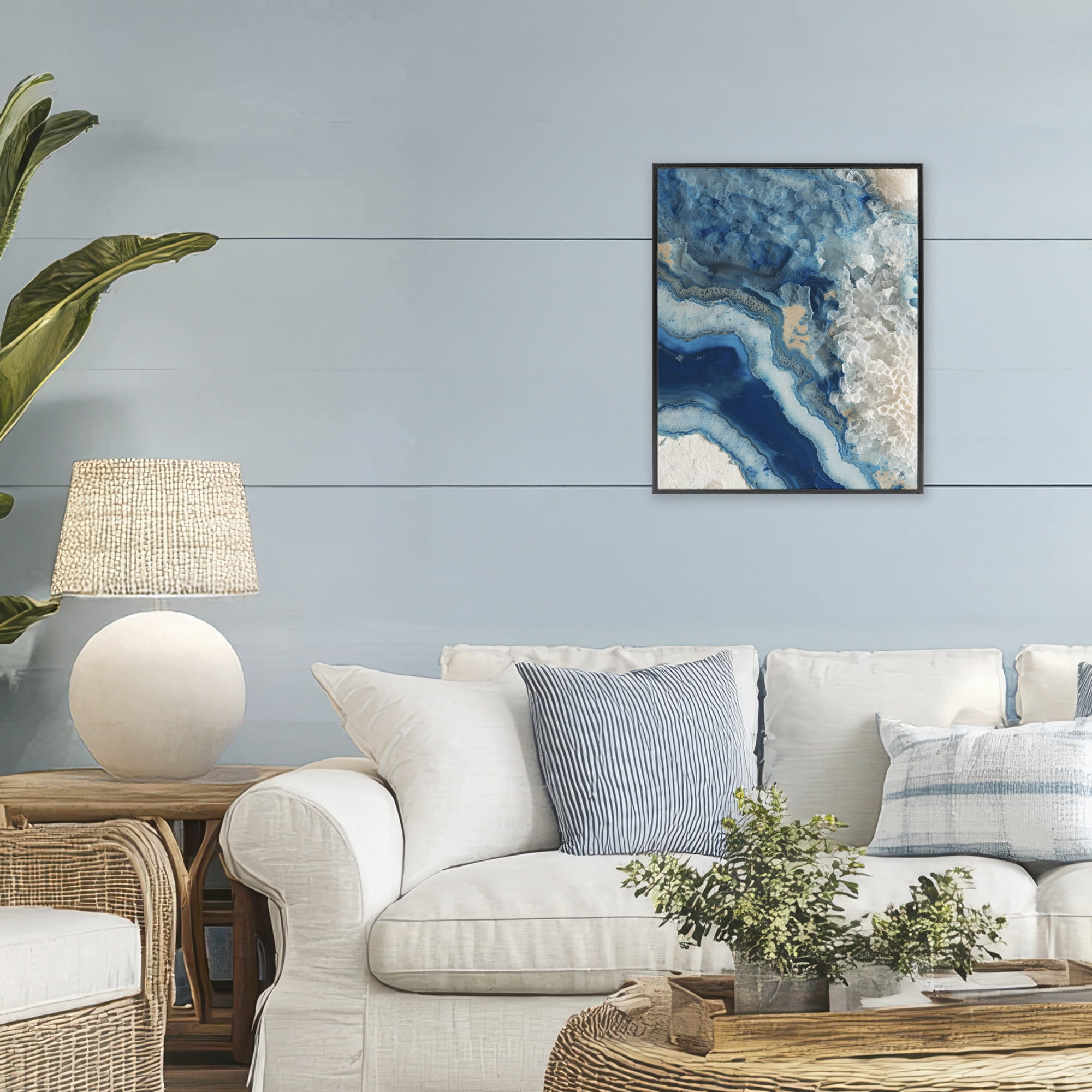 Stupell Industries Ocean's Minerals Flow Black Framed Giclee Art, design by Svetlana Aleynikova