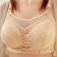 thumbnail image 2 of XFHLMJFF Summer New Bras Womens Breathable Plus Size No Underwire Full Support Large Size Without Steel Rings Comfortable Gathered Lace Sexy Lingerie Large Chest Breathable Bra, 2 of 4