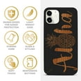 thumbnail image 4 of Case Yard Wooden Case for iPhone-12-Mini Soft TPU Silicone cover Slim Fit Shockproof Wood Protective Phone Cover for Girls Boys Men and Women Supports Wireless Charging Aloha Pineapple Design, 4 of 7