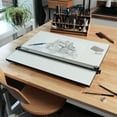 thumbnail image 2 of Acurit PXB 23” x 31” Drawing Board for Artists and Designers - Portable Workspace for Drawing, Sketching, Drafting, Painting - Multi-Angled Laminated Surface with Ruler and Parallel Motion Bar, 2 of 7
