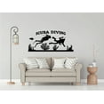 thumbnail image 2 of SCUBA DIVING VINYL WALL DECAL (YOU CHOOSE SIZE AND COLOR!), 2 of 2