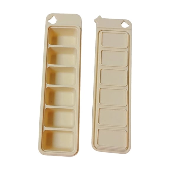 AOOOWER Flexible 6Cells Silicone Baby Food Freezers Tray With Cover Microwave Safe