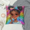 thumbnail image 2 of JEUXUS African American Pillow Covers Black Art Throw Pillow Cover Pillows for Girls Bedroom, 2 of 5