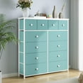 thumbnail image 6 of XgoodX Dresser for Bedroom with 12 Drawers Tall Dressers for Bedroom Fabric Dressers & Chest of Drawers with Sturdy Metal Frame, Wood Top, for Girls, Closet, 40.6" W x 11.8" D x 44.5" H (Turquoise), 6 of 10