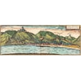 thumbnail image 2 of Hogenberg, Braun 18x9 Black Ornate Wood Framed with Double Matting Museum Art Print Titled - Cochem, 2 of 4
