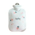 thumbnail image 2 of Moocorvic 1PC Plush Cloth Cover New Water Injection Hot Water Bottle Flushing Hand Warmer, 2 of 2